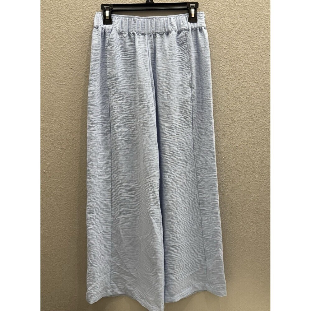 The Lady & the Sailor Wide Leg Pants Size 2 Blue Lightweight Comfy Beach Lounge